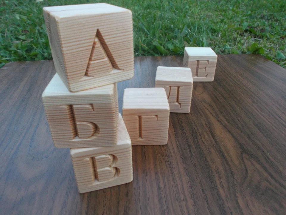 Wooden Russian alphabet blocks, Handmade wooden alphabet, Wooden alphabet, ABC - Image 3 of 4