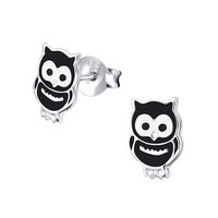 Eulen Kinderohrringe 925 Silber - Eule Ohrstecker Kinder MäDchen Ohrringe Owl