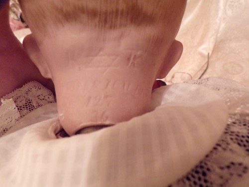 Antique Boy Doll with Jewish Star of David on Head & String Eyelashes - Picture 8 of 13