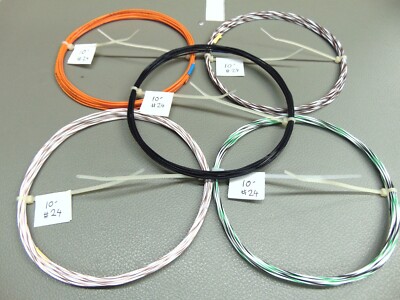 24 AWG Silver Plated PTFE Wire Assortment 50 feet 19 strand audio amplifier SPC