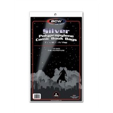 100 BCW Silver Age Comic Book Archival 2-mil Poly Bags + Acid Free Backer Boards