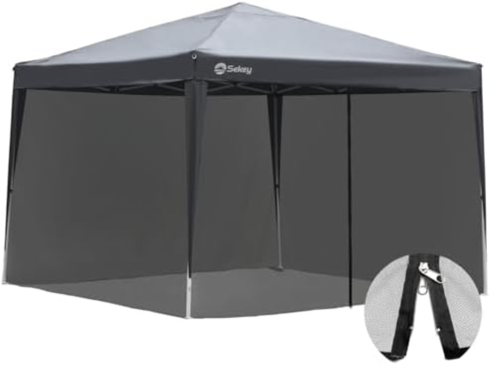 Sekey Zanzariera per Gazebo, 3 * 3 M Padiglione per zanzariera, con Cerniera e C