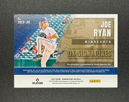 2022 Panini Diamond Kings Joe Ryan Auto DK Signatures #DKS-JR Minnesota Twins - 第 2/2 張圖片