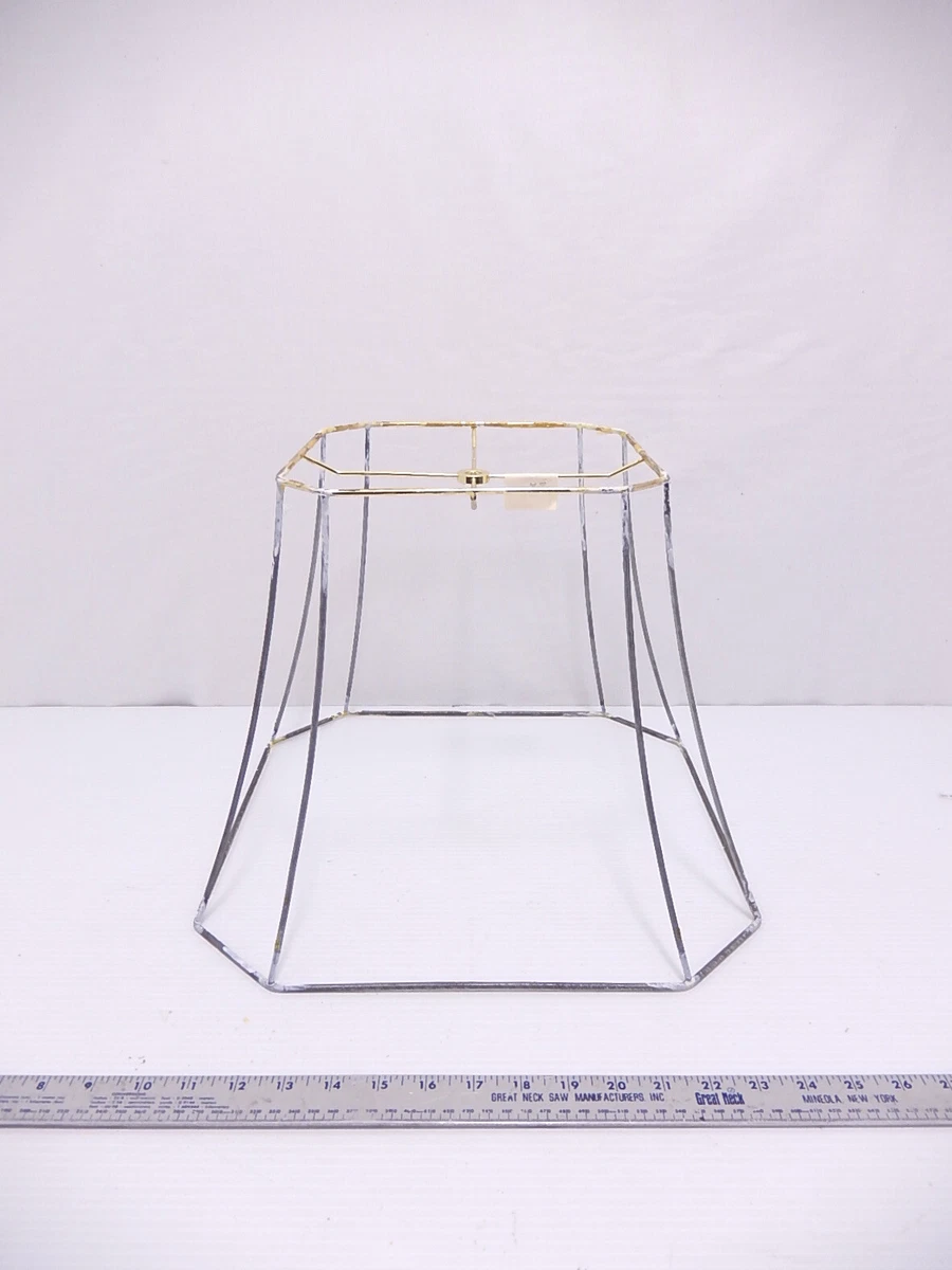 Vintage Square Lamp Shade Frame w Clipped Corners. 9 1 2 15 11.625