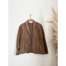 Vintage Loewe Tan Suede Leather Jacket Size S