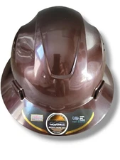 Dark Tan Full Brim Hard Hat with Fas-Trac Suspension