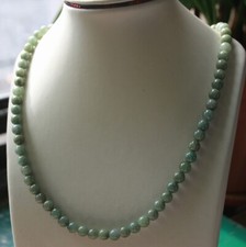 100 Natural Jadeite Untreated Grade A Beautiful Oily Green Jade Necklace N287