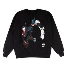 Welcome X Batman Skateboard Sudadera Harley & Joker Crew Negra
