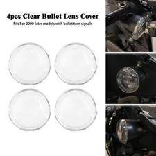 4Pcs Clear Turn Signal Lens Cover Fit For Harley Dyna Softail Sportster 2000-up