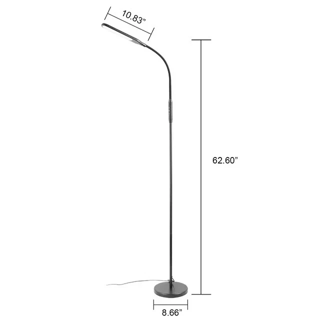 Mainstays Modern 71" LED Floor Lamp with 4 Brightness & 4 CCT Settings - Black - Image 4 of 4
