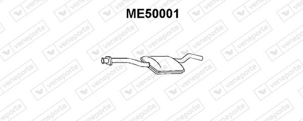 Silencieux intermédiaire Mercedes 123 pot d'échappement 200T break essence