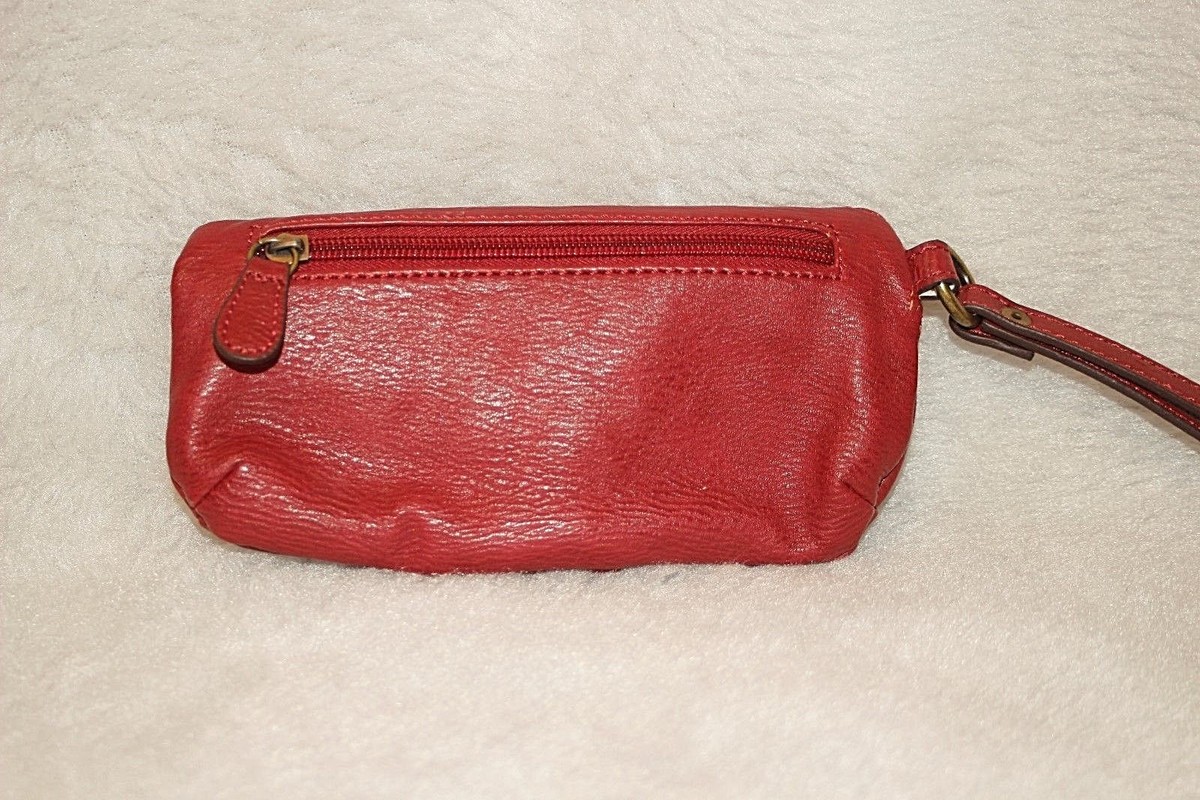 NICA Wallet Wristlet Clutch Red Ample Zipper G-VG+
