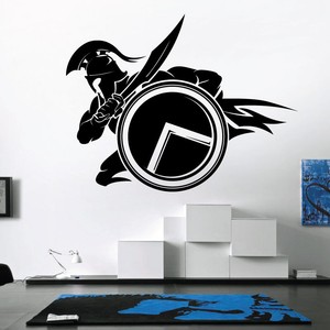 Gladiator Warrior Roman Trojan Silhouette Wall Sticker Spartan Helmet Gladiator Warrior Roman Trojan Silhouette Wall Sticker Spartan Helmet