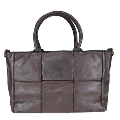 Tasche Vintage Leder Italienische Geflochten Gewashene