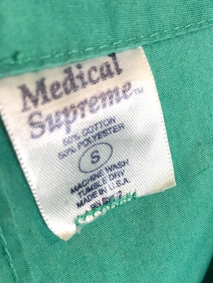 Lote de 2 Pantalones Exfoliantes Unisex Pequeños Sólidos Cordón Azul Verde Ligero Foto 2 de 4