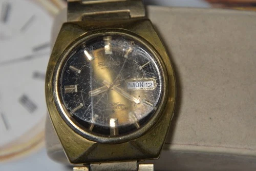 Vintage SEIKO DX 6106 Gold Tone 17J Automatic Men's Watch --4 Repair