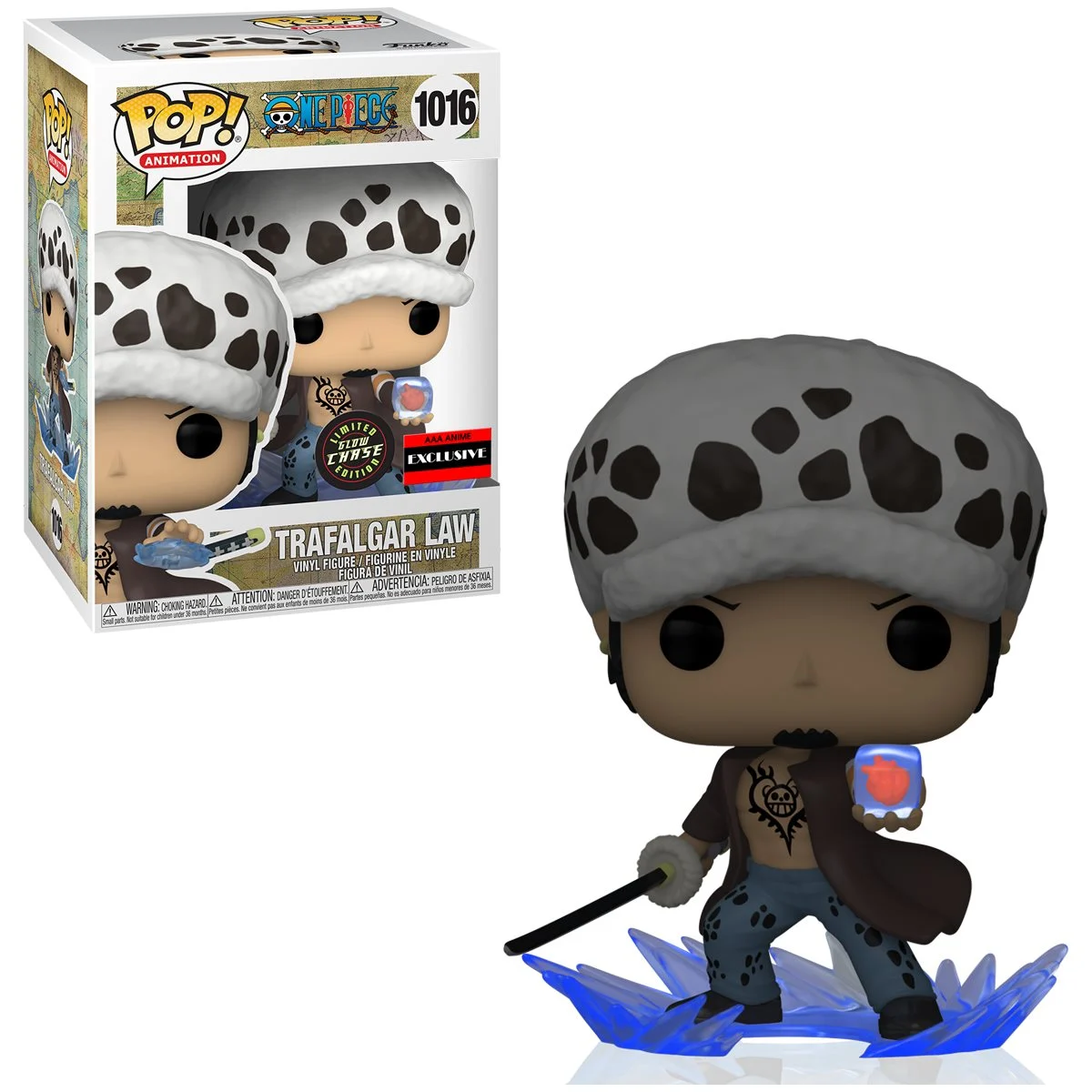 Funko POP! Animation: One Piece - Trafalgar Law (GiTD)(AAA Exclusive)(CHASE)(Dam