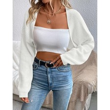 Women Lightweight Shrug Sweater for Dresses & Tops Long Sleeve Open Front