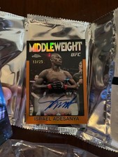 2026 Topps Chrome UFC Israel Adesanya 1986 Signatures Orange Auto #/25