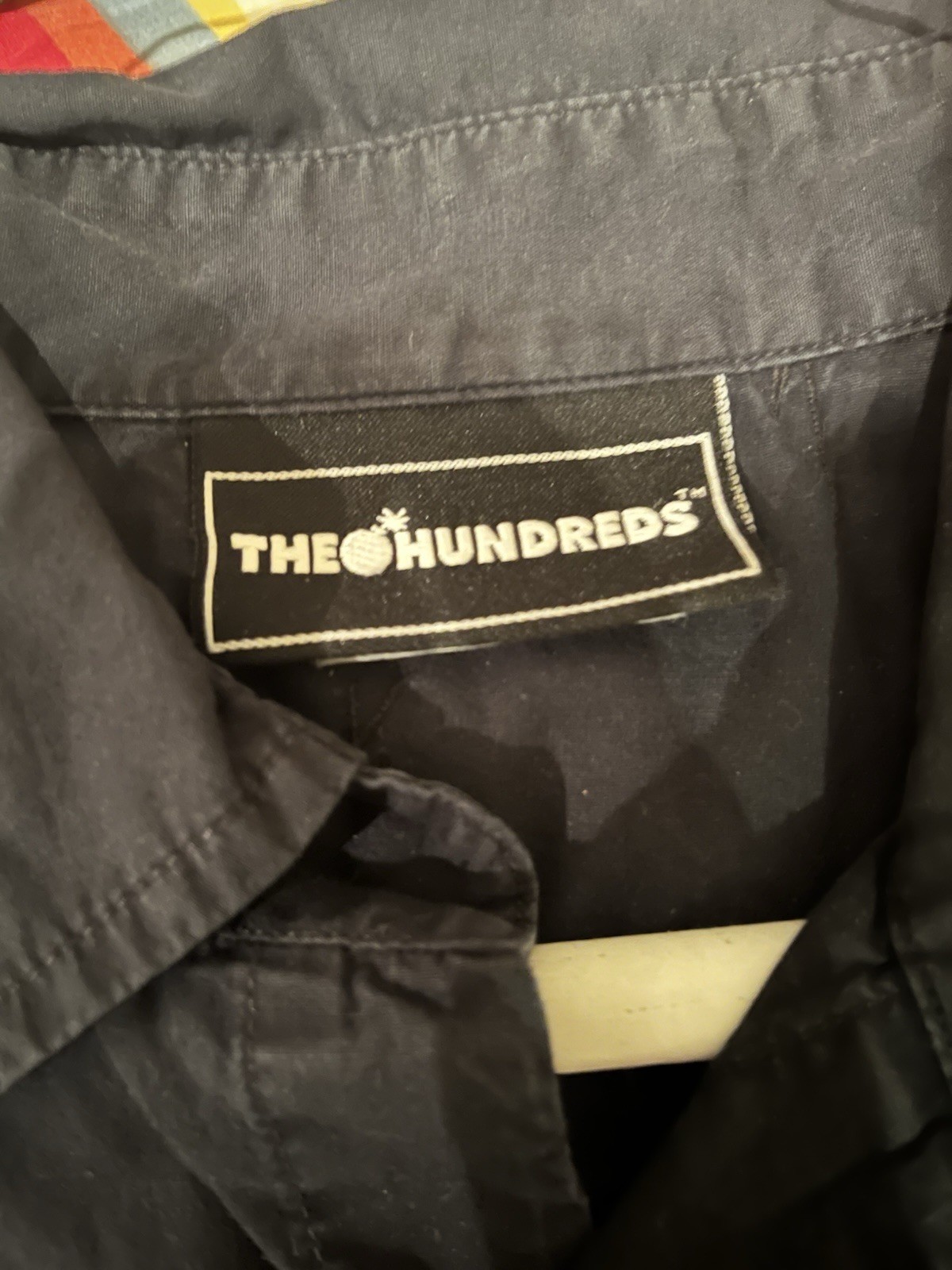 The Hundreds Black Patterned Button Down Casual S… - image 1