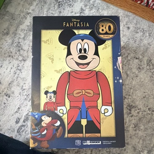 Medicom Toy Be@rbrick Disney Fantasia Mickey Mouse Limited Edition 100% & 400%