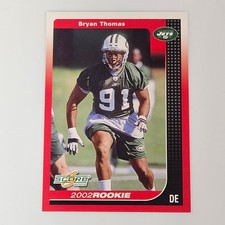 Bryan Thomas Jets 2002 Score Rookie Football Card #313