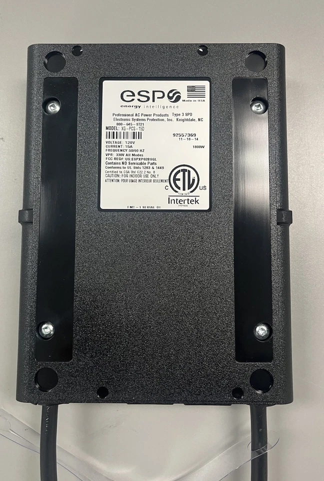 Lot of (7) ESP Next Gen Surge Protector Noise Filter XG-PCS-15D 120 Volt 15 Amp - Image 3 of 4