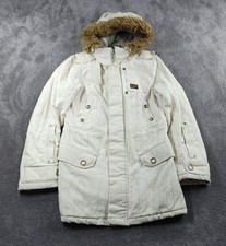 G Star Raw Jacket Womens Medium Cream Diver Utility Parka Gorpcore Y2K Coat