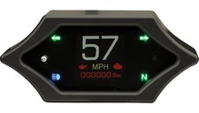 Dakota Digital Handle Bar Mount Speedometer With Signals Spiked Black Mlx-5200-k