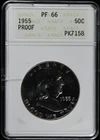 Photo of a 1955-P Franklin Half Dollar Proof from an eBay sale