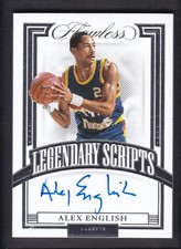 2021-22 ALEX ENGLISH 17/25 AUTO PANINI FLAWLESS LEGENDARY SCRIPTS AUTOGRAPHS