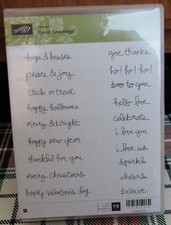 STAMPIN UP Good Greetings 19 STAMPS NEW IN PACKAGE