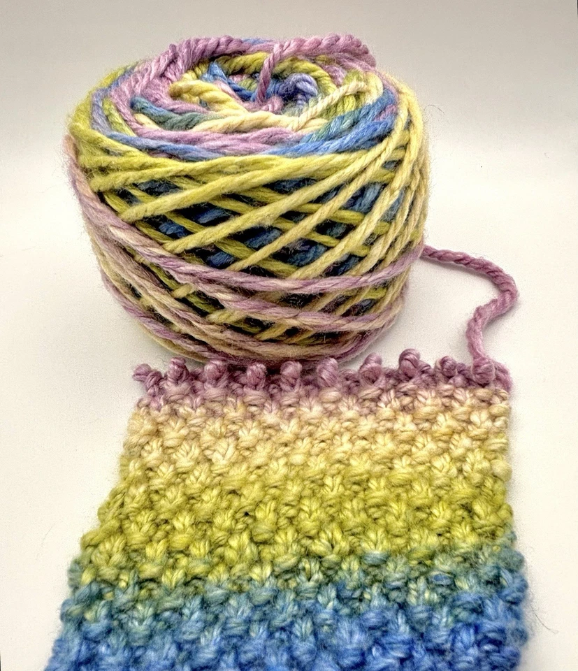 Fio de bambu “cesta de Páscoa” feito à mão merino, seda tussah e viscose - Imagem 3 de 4