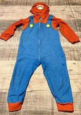 SUPER MARIO BROTHER Boys Union Suit Hooded Pajamas Boys 4/5 Read