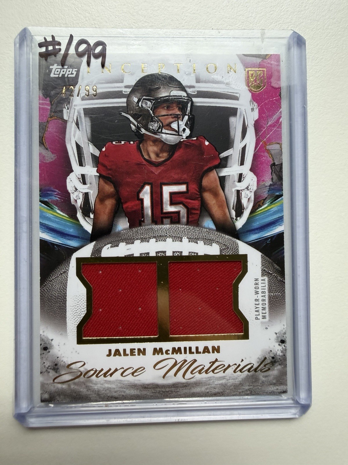 Jalen McMillan Topps Inception Source Materials #SMJM Magenta