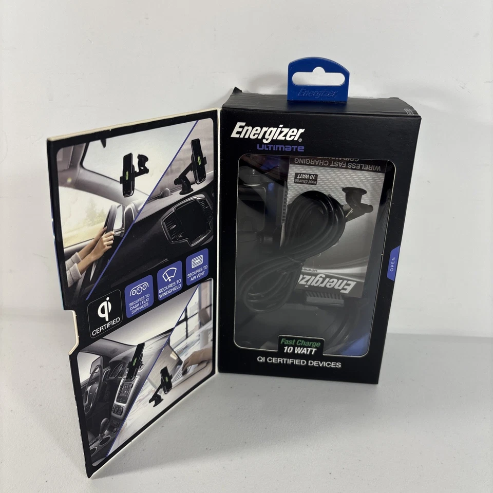 Montaje de agarre de carga rápida inalámbrico Energizer se conecta a superficies planas y respiraderos Foto 2 de 3