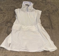 Flir Tee Womens Sz Small Sleeveless White Tennis Ruffle Dress Shelf Bra Skort