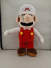 8" SUPER MARIO BROS NINTENDO FIRE MARIO WHITE HAT STUFFED ANIMAL PLUSH 2011