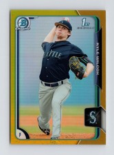 2015 Bowman Draft #72 Kyle Wilcox Chrome Gold Refractors #/50