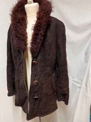 W    Lammfellmantel-Jacke  Zarenstyle Damen L  | Echtleder Echtfell