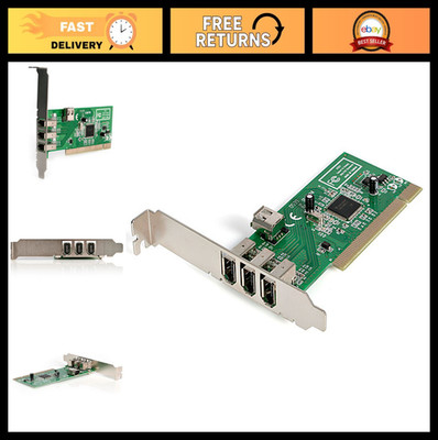 4-Port PCI FireWire Adapter Card - 3 External & 1 Internal Ports, TAA Compliant