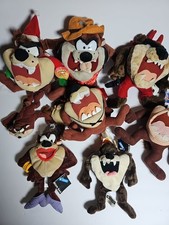 Vintage 90s Looney Tunes Taz Plush Lot Of 9 Most NWT Regular Plush  Bean Bag