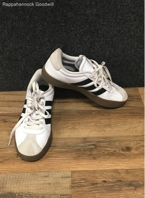 Adidas VL Court 3.0 White Core Black Gum Sole Women's Sneakers Size 8