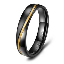 Herrenring Partnerring Eheringe Schwarz Black...