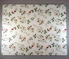 Pfaltzgraff Winterberry 15" x 12" Counter Saver Cutting Board Holly & Berries