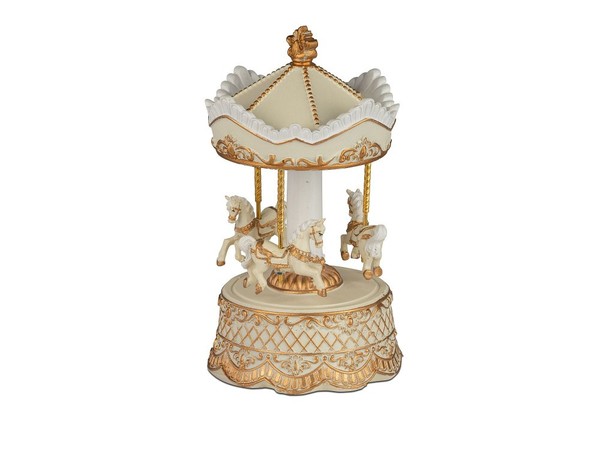 Formano Spieluhr 723567 Weihnachtsdeko Creme Gold 23 Cm-image