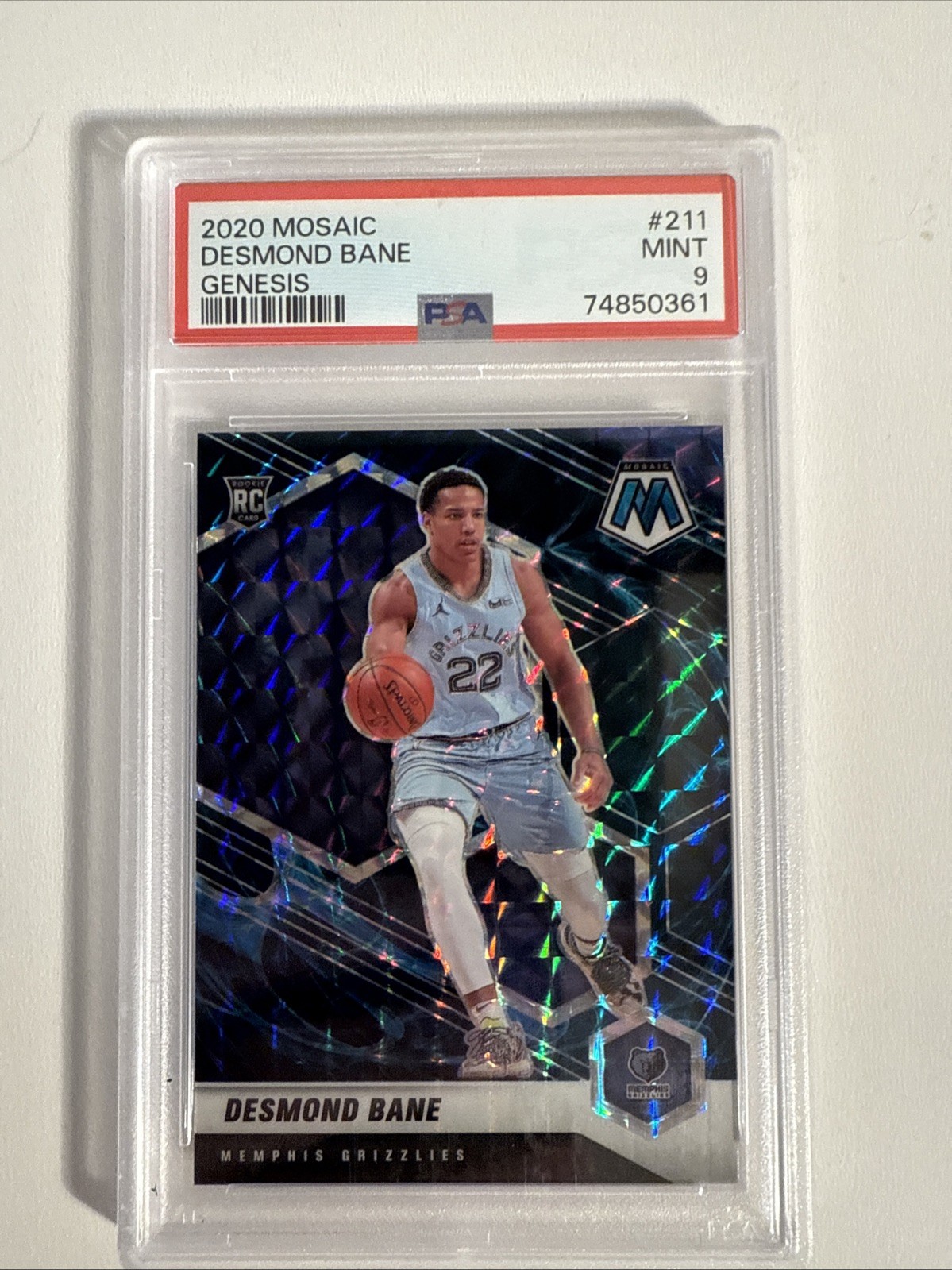 2020-21 Panini Mosaic Rookie Desmond Bane #211 Genesis Mosaic Prizm (RC)