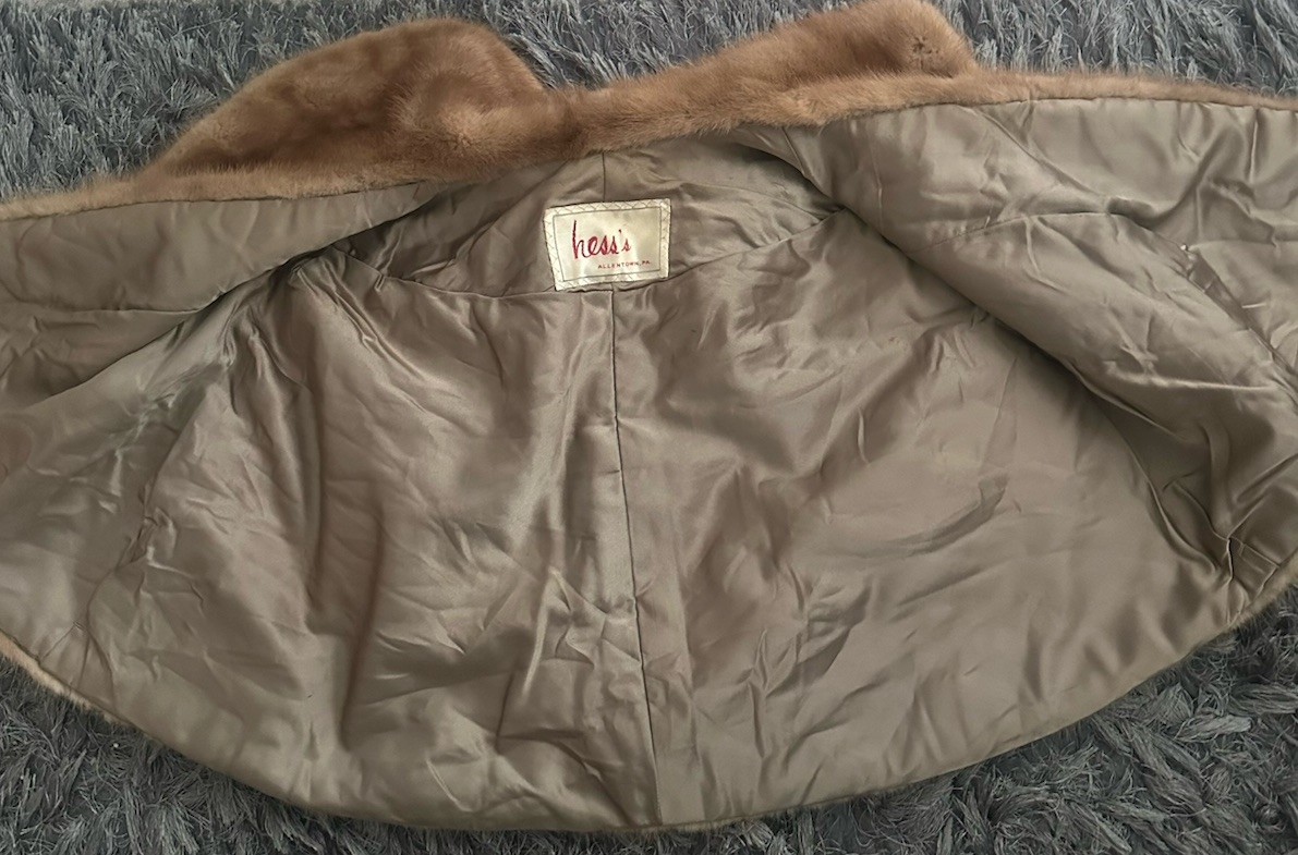 Autumn Haze EMBA Natural Brown Mink Vintage Shawl Stole Cape Jacket View 5
