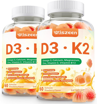Vitamin D3 K2 Gummies, Vitamin D3 10000 IU & K2 (MK-7) 200 Mcg - D3 K2 Supplemen