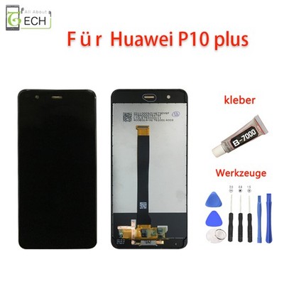 Für Huawei P10 plus Display (LCD) Touchscreen schwarz mit Werkzeuge und Kleber